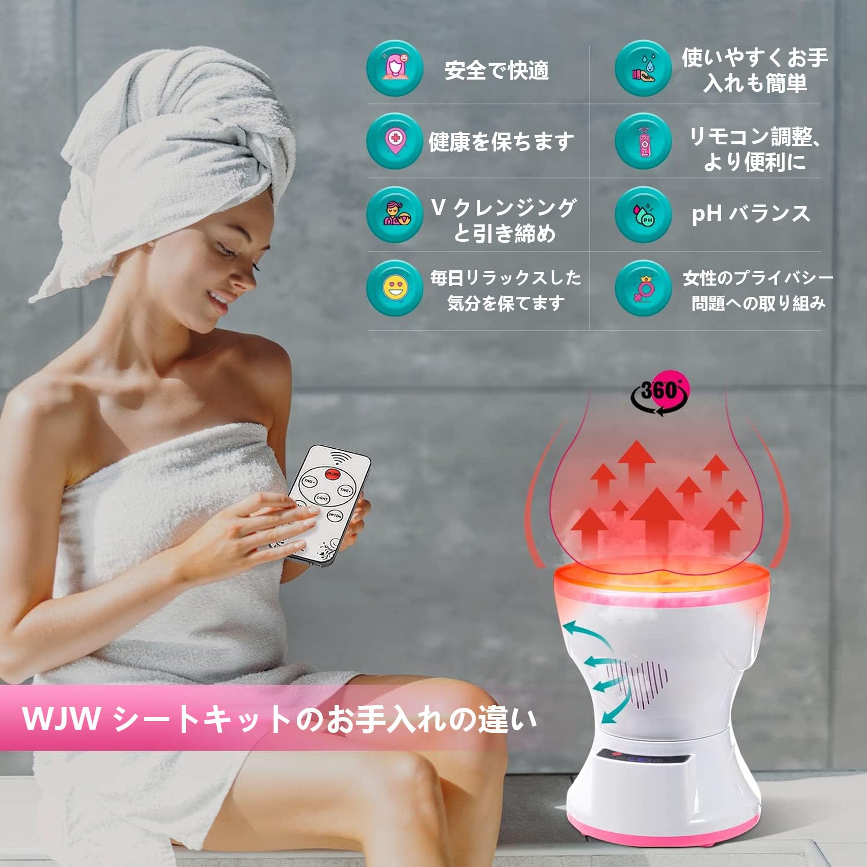 Amazon.co.jp: 電気よもぎ蒸しチェアー スチームシート燻蒸シート pH