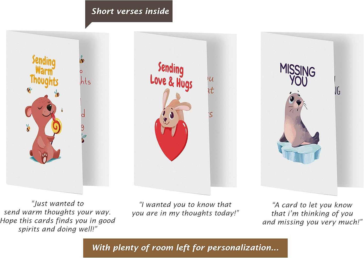 Dessie 25 Unique Thinking Of You Cards With Greetings Inside 5"x7". Large Greeting Cards Boxed Set. 25 Different Notecard Designs - No Repetition. Assorted Color Envelopes, Gold Seals, Storage Box. - Image 4