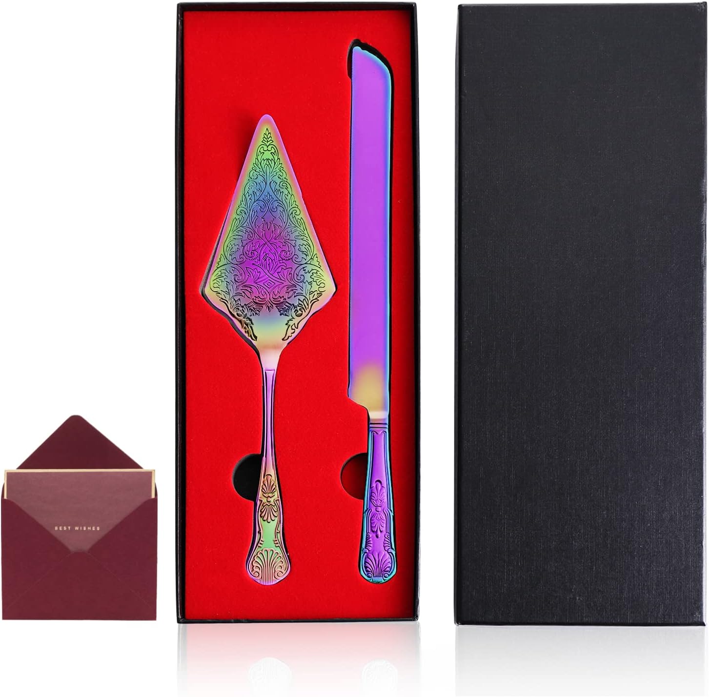 Cake Knife and Server Set Stainless Steel Wedding Cake Cutting Set