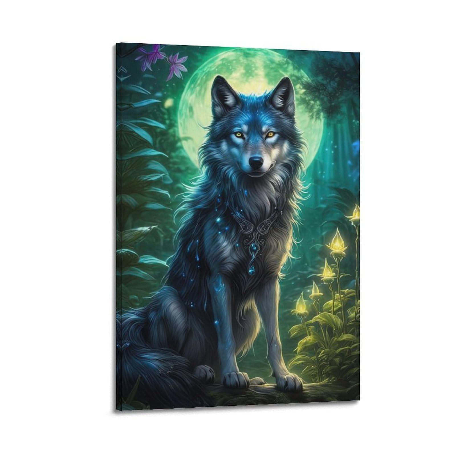 WZKTCL Animal Artwork Poster Wolves in The Woods Poster Decorative Painting Canvas Wall Posters And Art Picture Print Modern Family Bedroom Decor Posters 20x30inch(50x75cm)