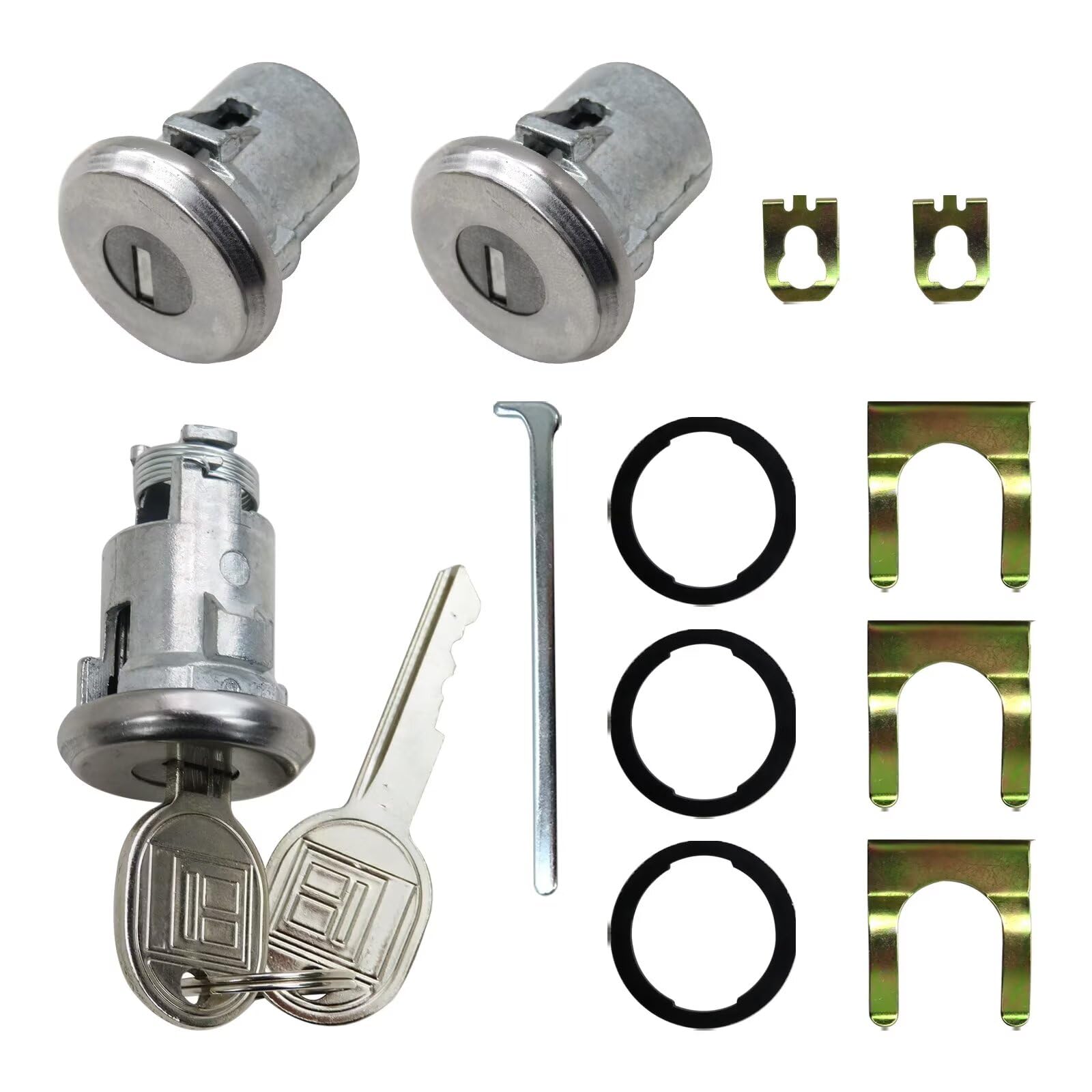 654394765282, 654394765677 Car Door Trunk Lock Cylinder Keys Set