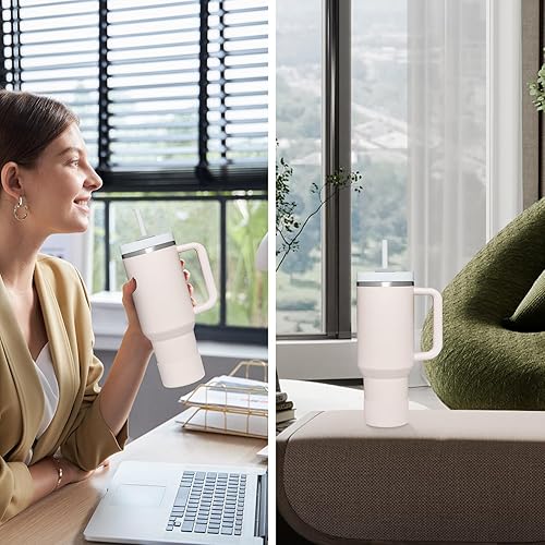 Miniatura 7 de Funda protectora de silicona para Stanley Quencher H2.0 40 30 20 oz y IceFlow Flip 30 20 oz, sin BPA, antiruido, antiarañazos, protector de copa