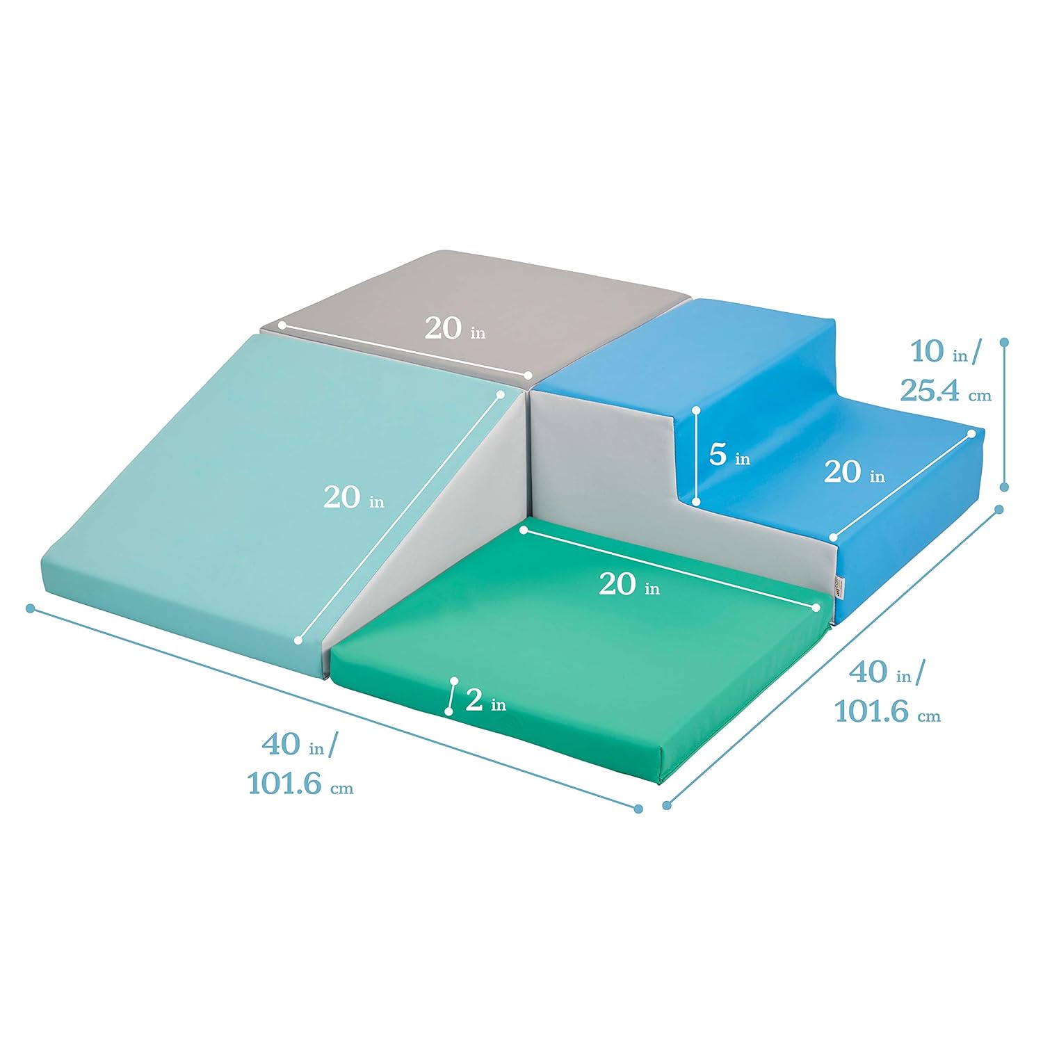 ECR4Kids SoftZone Little Me Corner Climber, Toddler Playset, Contemporary, 4-Piece