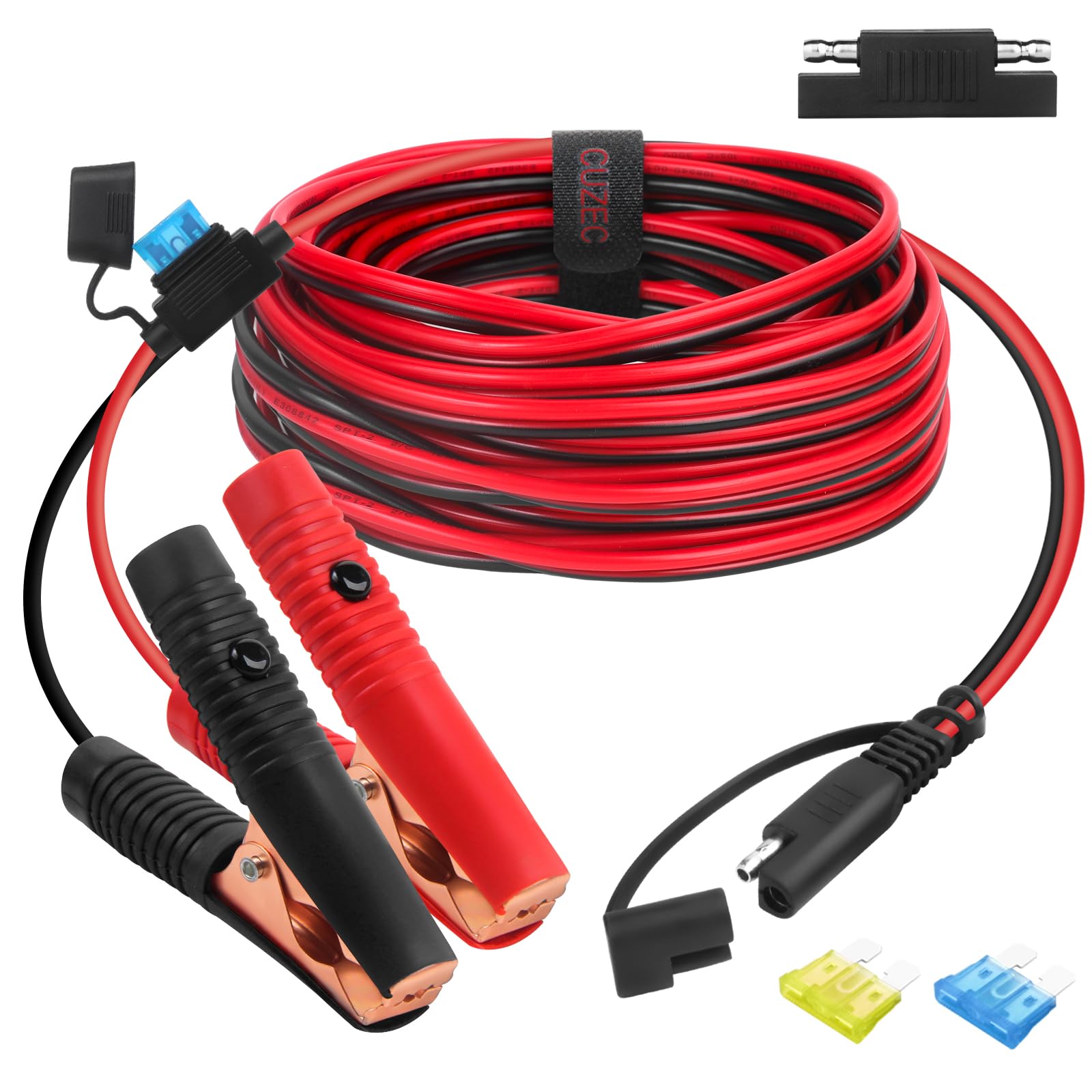 Adaptateur à libération rapide 12V SAE pour clips crocodile Cuzec - 8