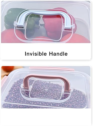 Miniatura 6 de TIAN CHEN Contenedores herméticos de almacenamiento para refrigerador, pequeños transportadores de alimentos portátiles apilables, 3 capas a prueba