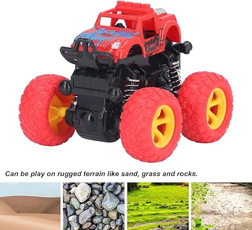Miniatura 3 de Vehículo todoterreno inercial rotación de 360 grados tracción en 4 ruedas vehículo todoterreno inercial juguete para niños y niños rojo