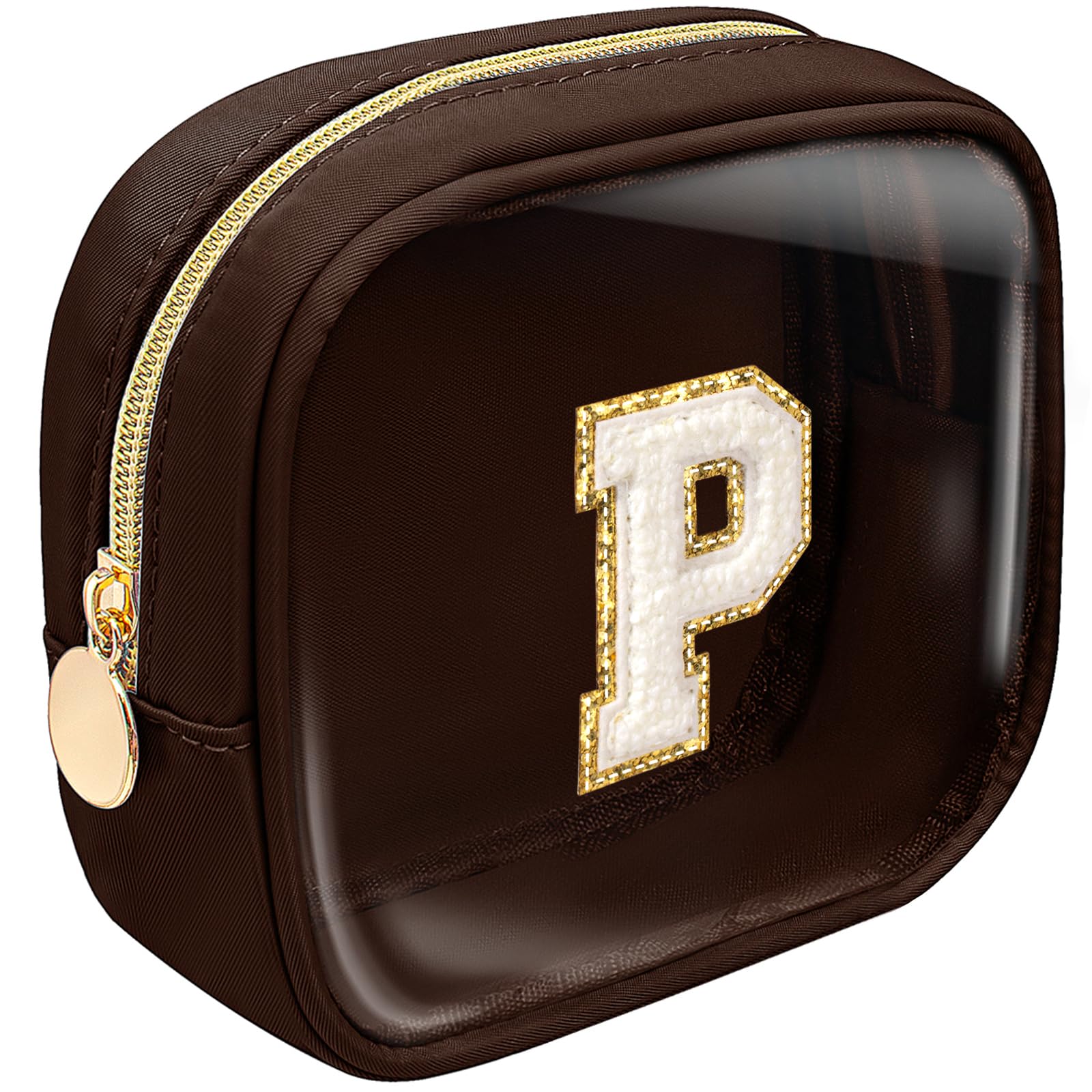 LETGO Initial Make Up Bag Travel Toiletry Bag, Clear Makeup Bag Cosmetic  Bags Organizer Travel Essentials Gifts for Women Teen Girlfriend Teacher Mom