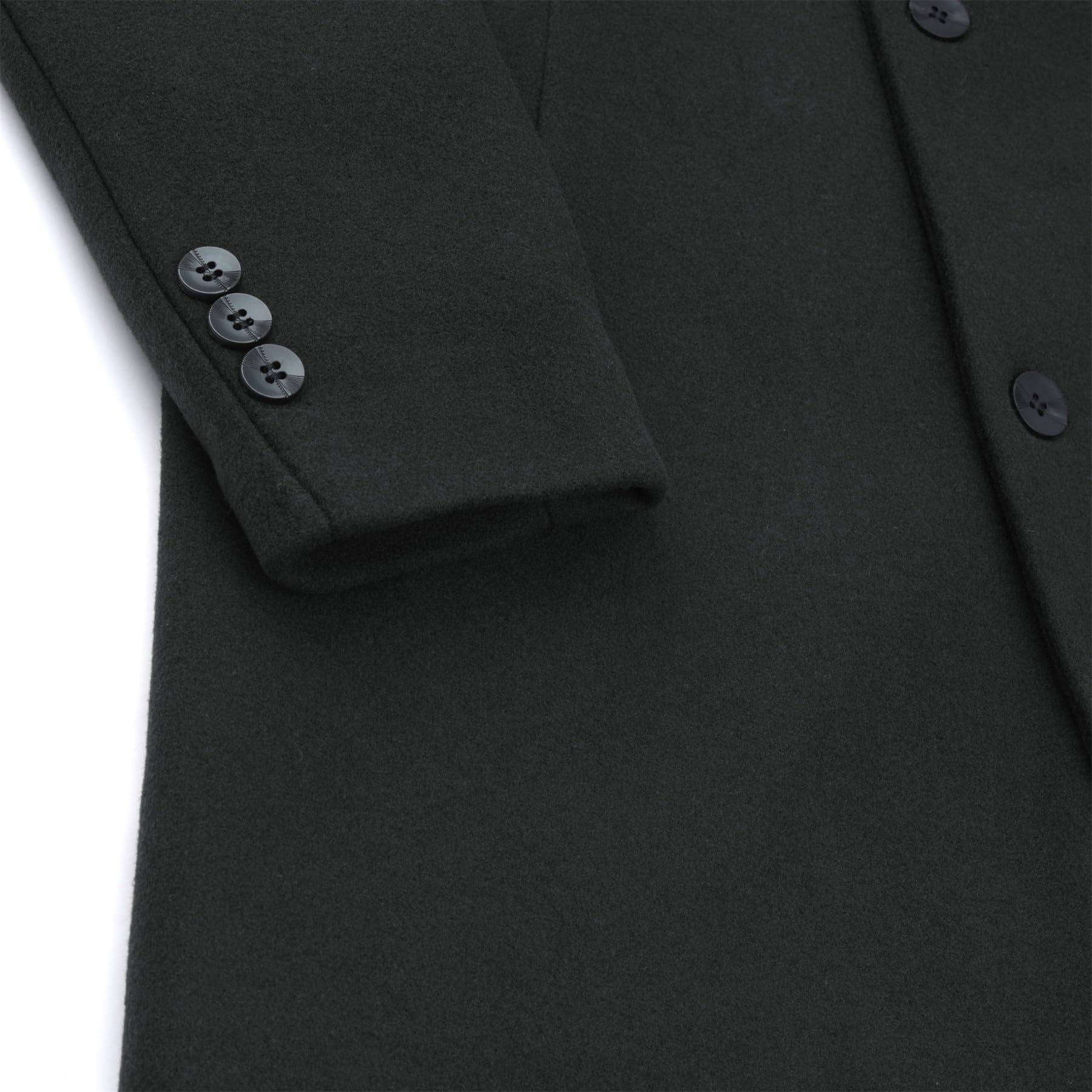 Allthemen Manteau Homme Hiver Long en Laine Epais Pardessus Parka Chaud Veste Coupe Vent Col Montant