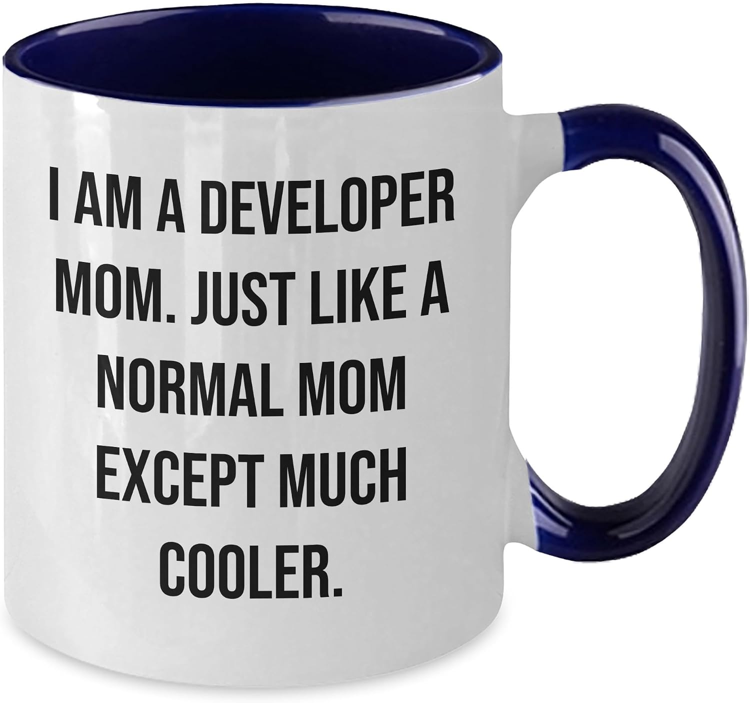 Developer Mom's Graduation Gift Idea - I Am A Developer Mom Two Tone Coffee Mug