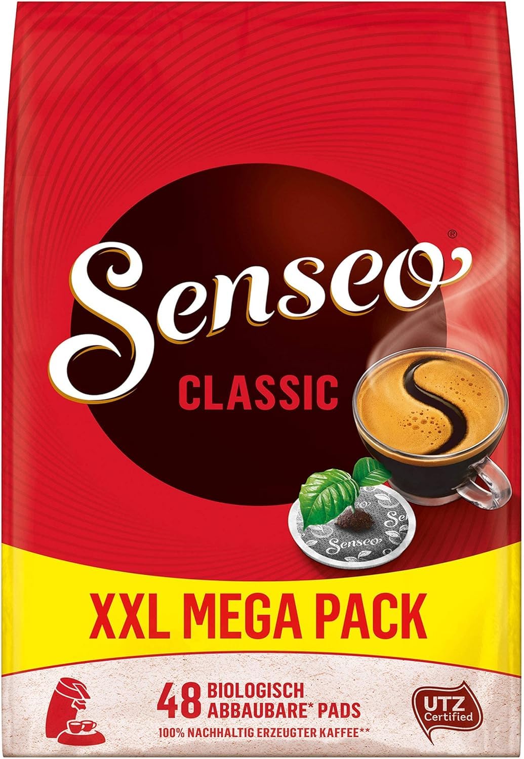 Douwe Egberts Senseo Coffee Pods. Pick Any 3 packs (48 Coffee Pods Each Pack) from 8 Blend Inc: Classic, Espresso, Strong, Extra Strong, Mild, Gold(100% Arabica), Mocca, Decaf Total 144 Pods Mega Pack