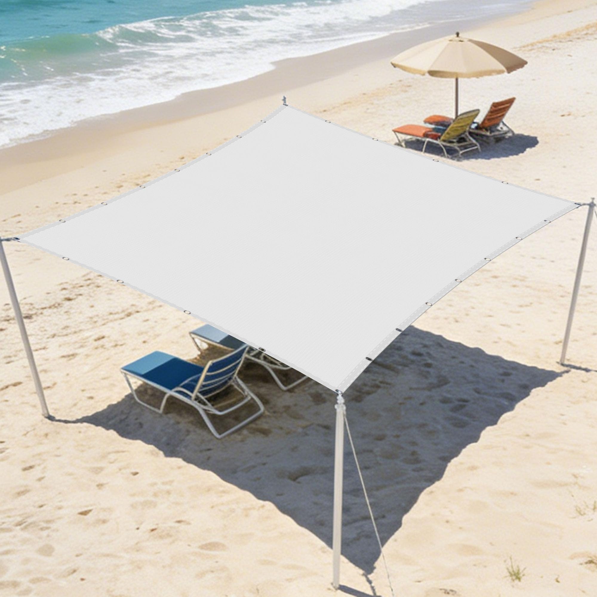 Voile d'ombrage résistant aux UV et pluie 230 x 290 cm pour terrasse et jardin