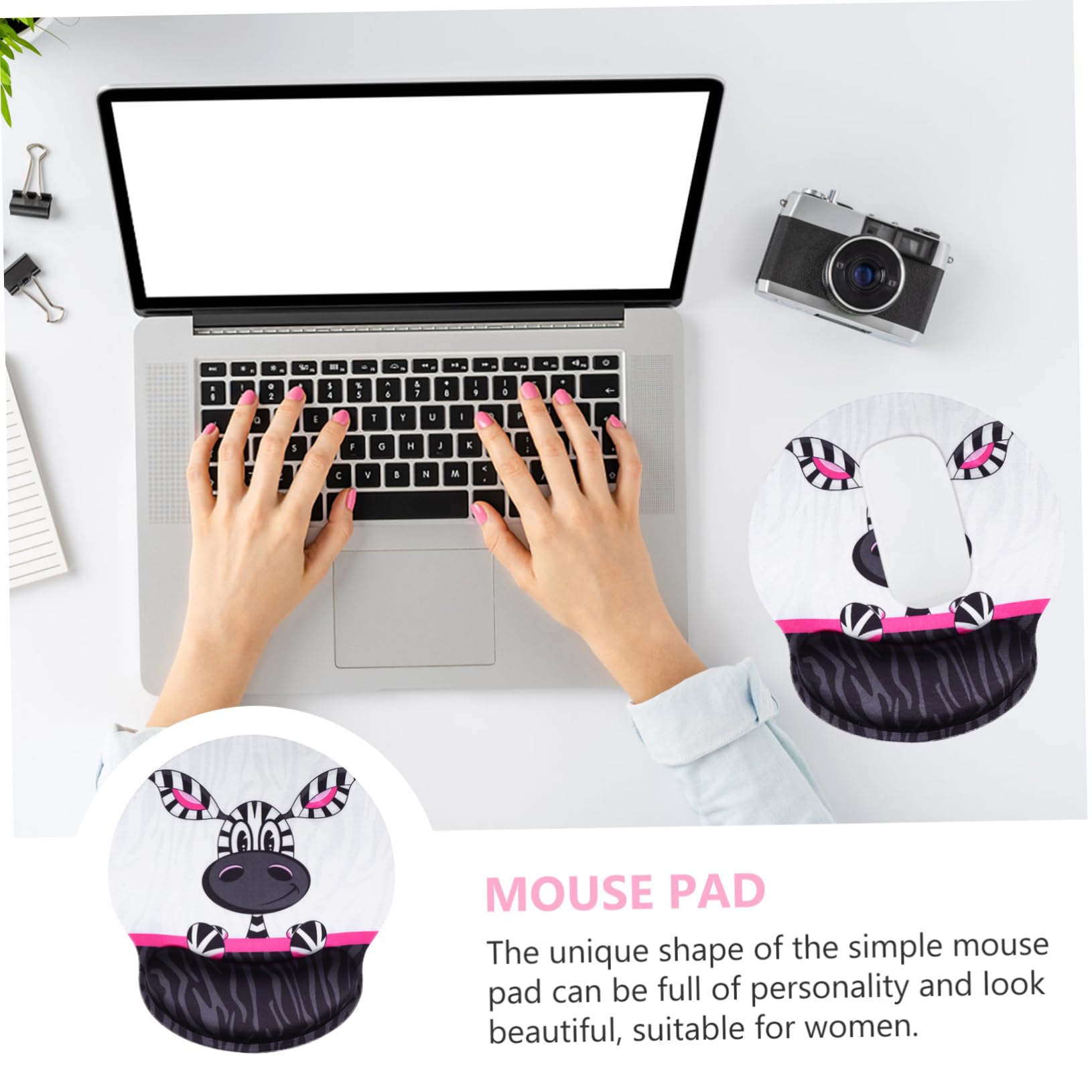 Ciieeo Lot De 3 Tapis De Souris avec Repose-Poignet Et Motif Animalier pour Un Confort De Jeu Optimal