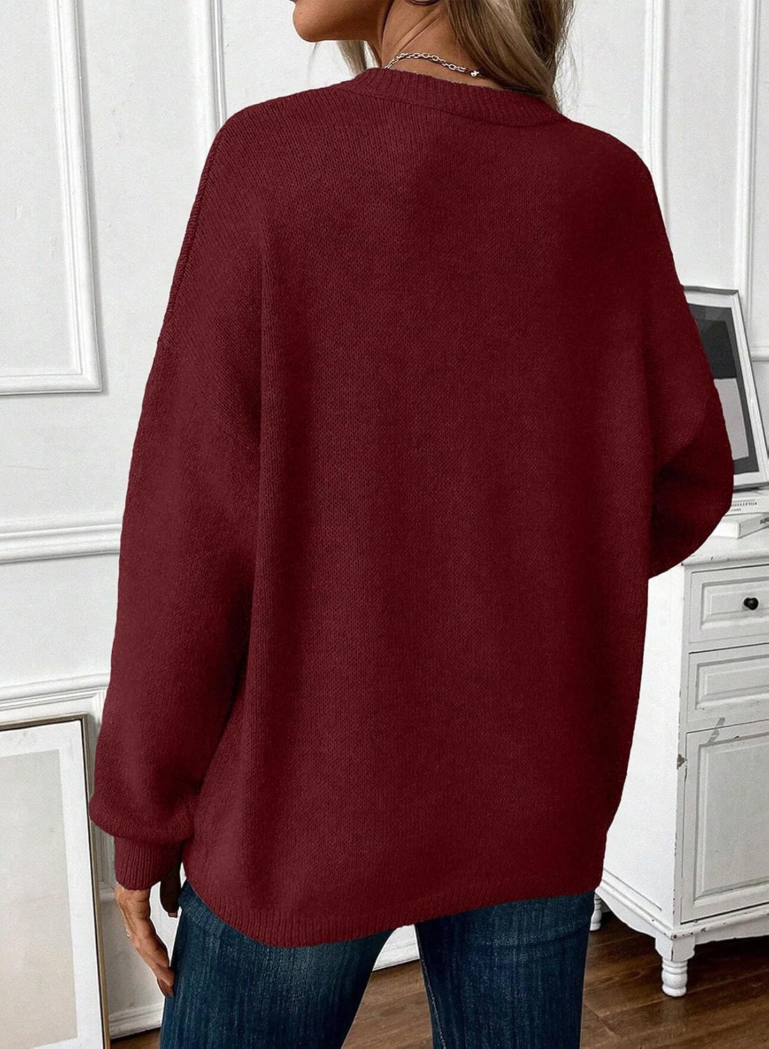 EVALESS Womens Sweaters Fall 2025 Casual Long Sleeve Lightweight Oversized Pullover Sweater Tops - Image 6