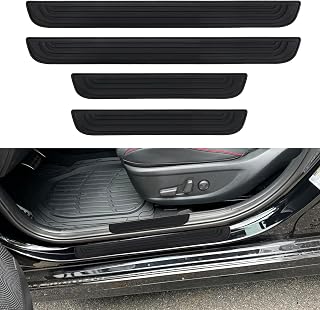 4PCS Car Door Sill Protector, Anti-Scratch Rubber Car Door Protector Edge Guards for Door Steps, Universal Car Exterior Accessories Waterproof Door Threshold Strips for Auto Truck SUV (Width 2.36")