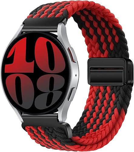 Miniatura 1 de Correa magnética de 0.787 in compatible con Samsung Galaxy Watch 4 5 6 7 1.575 in 1.732 inWatch 4 6 Classic 1.654 in 1.811 in 1.693 in 1.850 inWatch