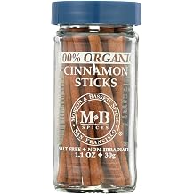 Morton & Bassett Organic Cinnamon Sticks, 1.1-Ounce Jars Pack of 3