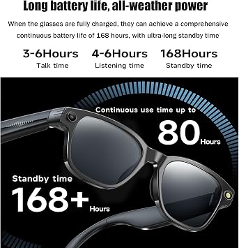 AI Smart Glasses with camera,Ai Translation Smart Glasses with Chat GPT,Anti-Blue Light Glasses for Men Women,video glasses 8k with audio,Music play &Hands-Free Calling