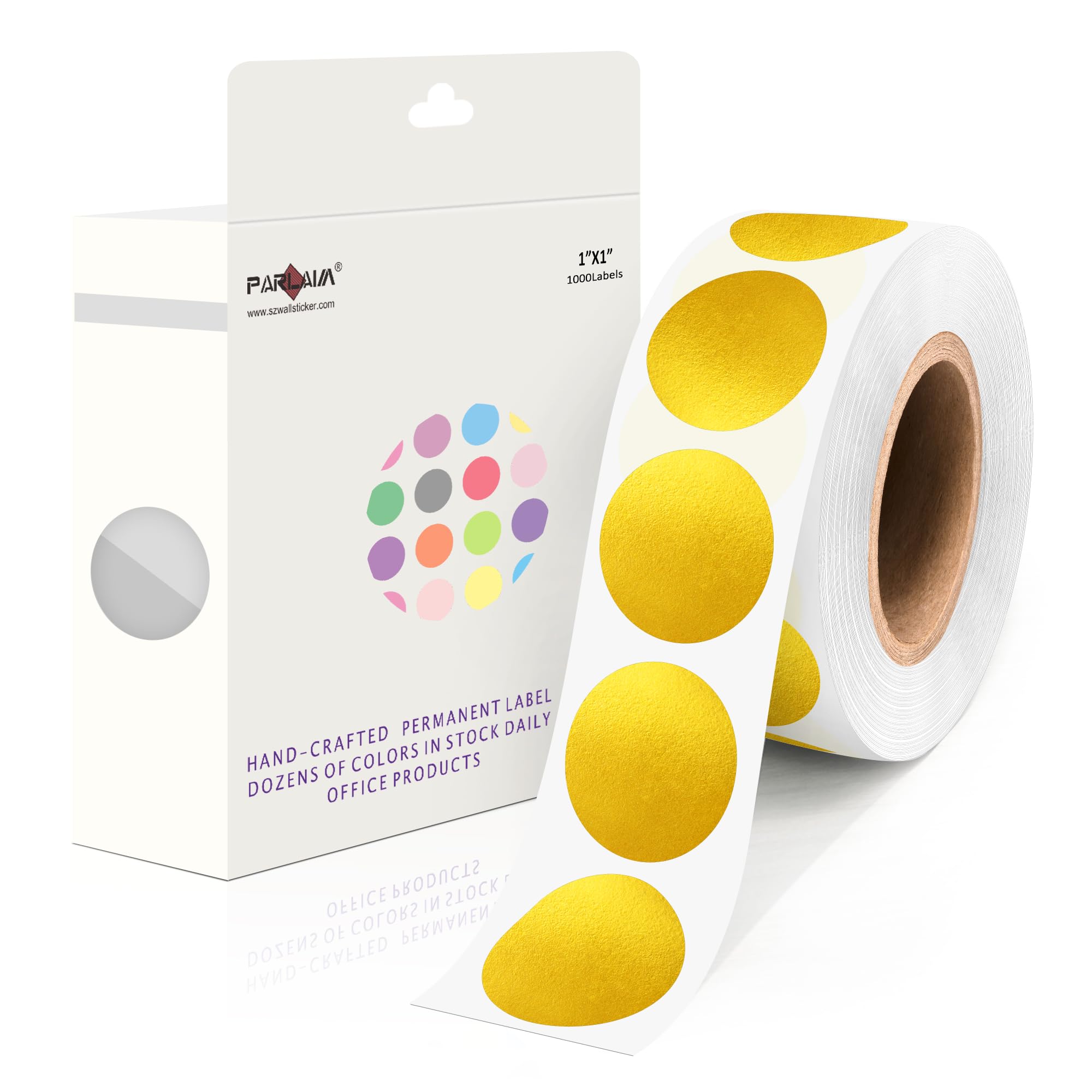 PARLAIM 1000-Pack 0.5 Inch Round Dot Stickers - Gold Color-Coding Labels For Organizing, Garage Sales, Classroom & Office