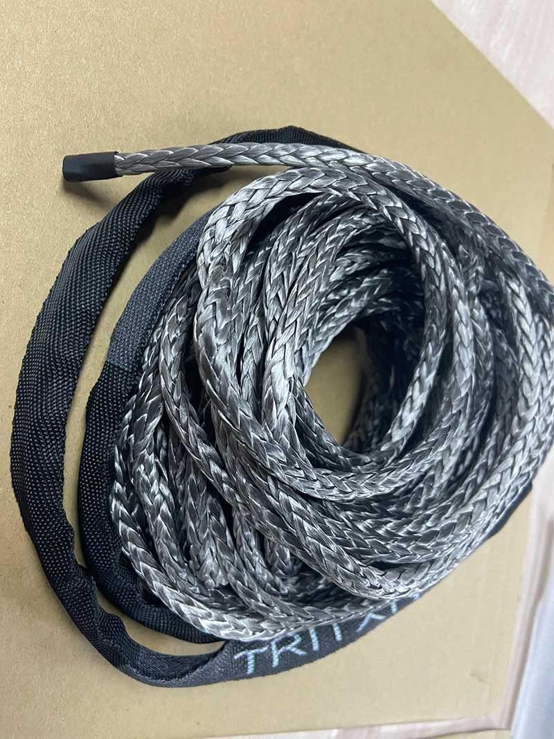 TRITXIY Ropes and synthetic ropes 7700LBs Car Towing Ropes Synthetic Winch Line Cable Rope - (Color: Grey, Length: 15M)