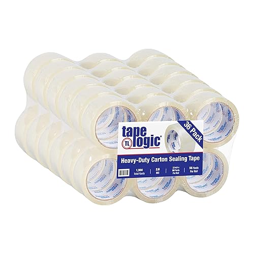 Miniatura 7 de Tape Logic Kit de cinta de embalaje de 2 "x 55 yardas, 2.6 mil (paquete de 2) rollos de cinta de embalaje resistentes para sellar cajas en el hogar,