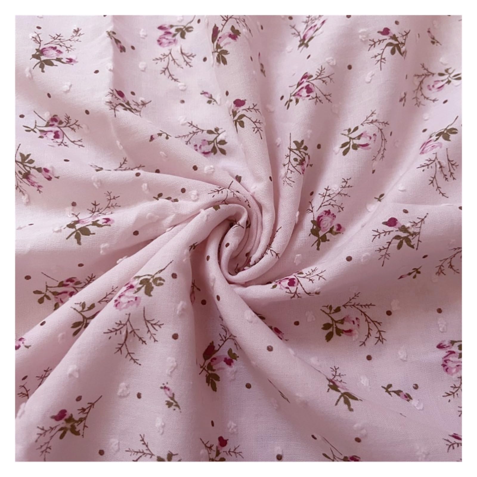 Tissu De Coton Brodé 3/5/10 yard doux imprimé Floral coton tissu Vintage fleur à motifs matériel de couture par la cour For robes vêtements couture(Pink,145cmx3yard)