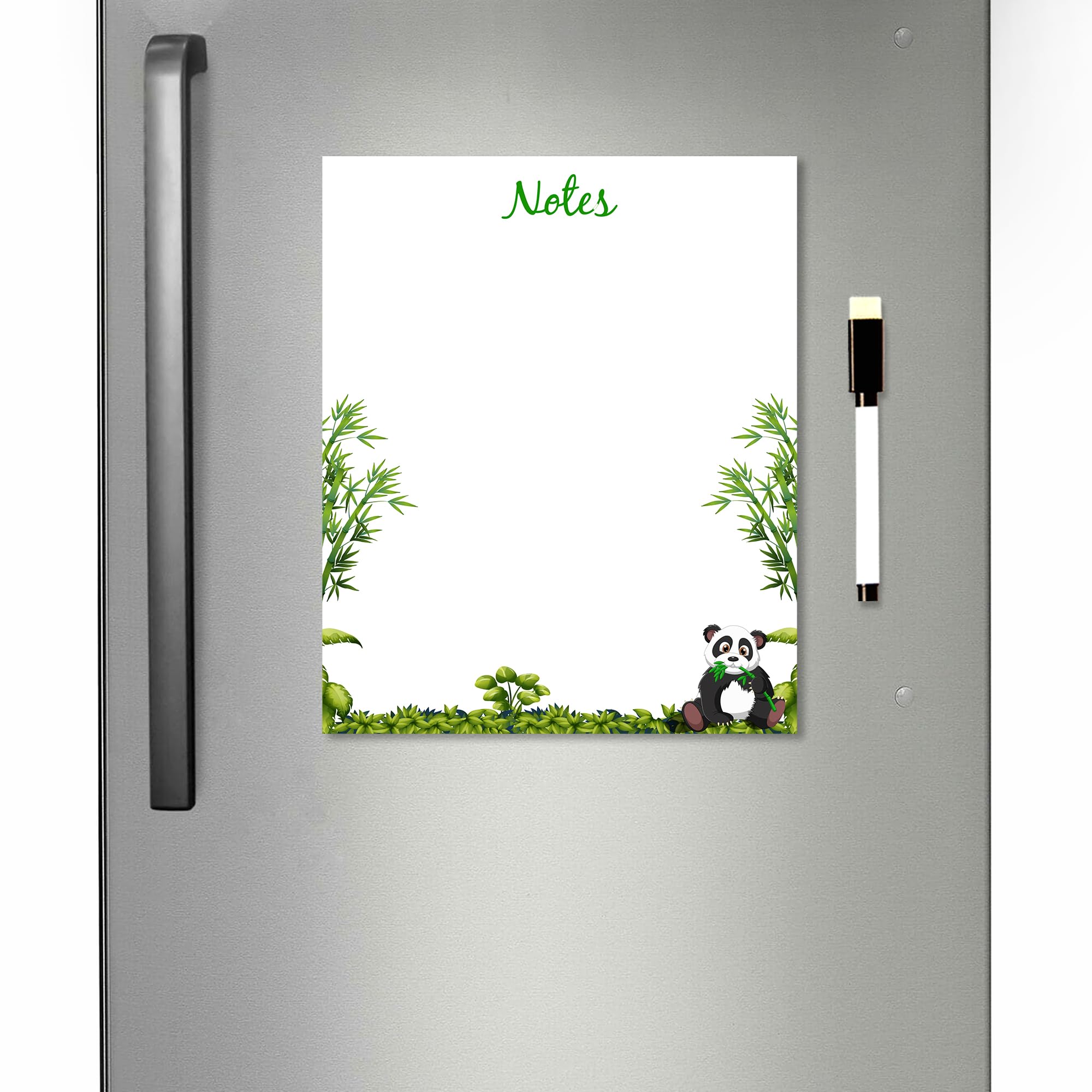 Rousrie Magnetic White Board Fridge Magnet with Marker for Multipurpose Uses Weekly Meal Planner, Making to Do List (Design 1)