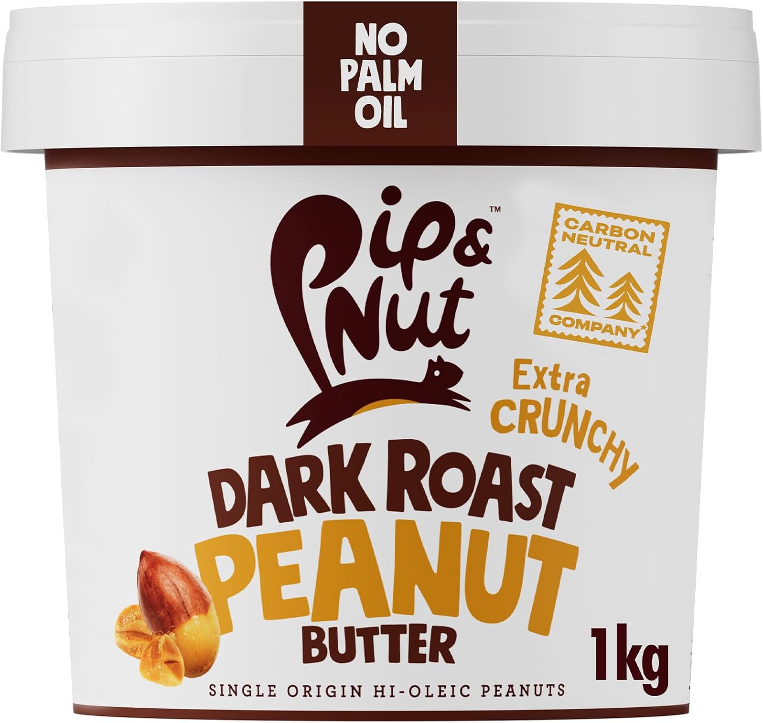 Pip & Nut Ultimate Extra Crunchy Dark Roast Peanut Butter (1kg
