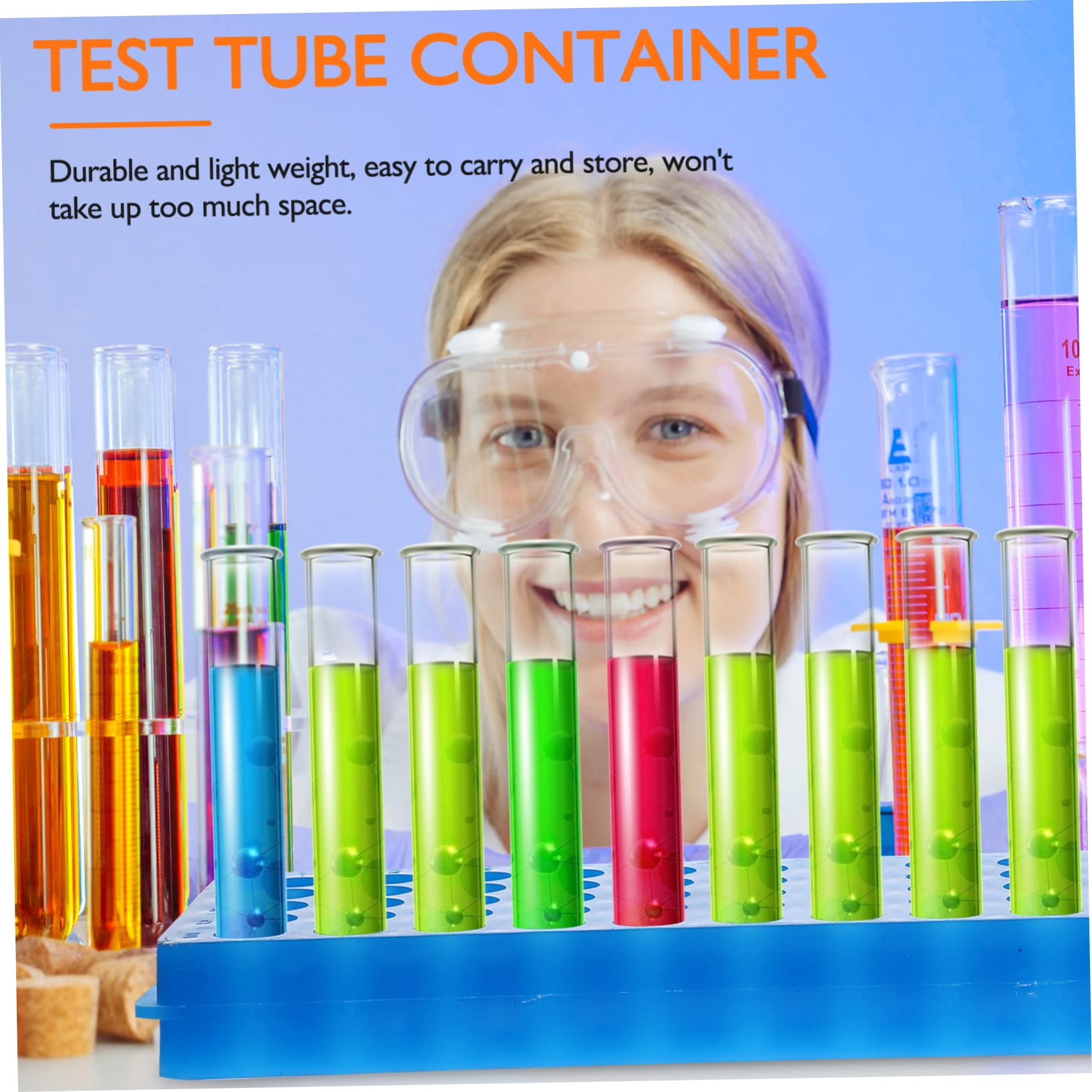 CIYODO 5 Pcs Tube Racks Tube Vial Holder Double-Sided Rack Thickened Rack Lab Centrifuges Test Tube with Rack Test Tube Drying Rack Test Tube Spice Rack