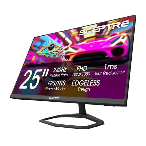 Sceptre 24.5-inch 240Hz Gaming Monitor (E255B-FWD240)