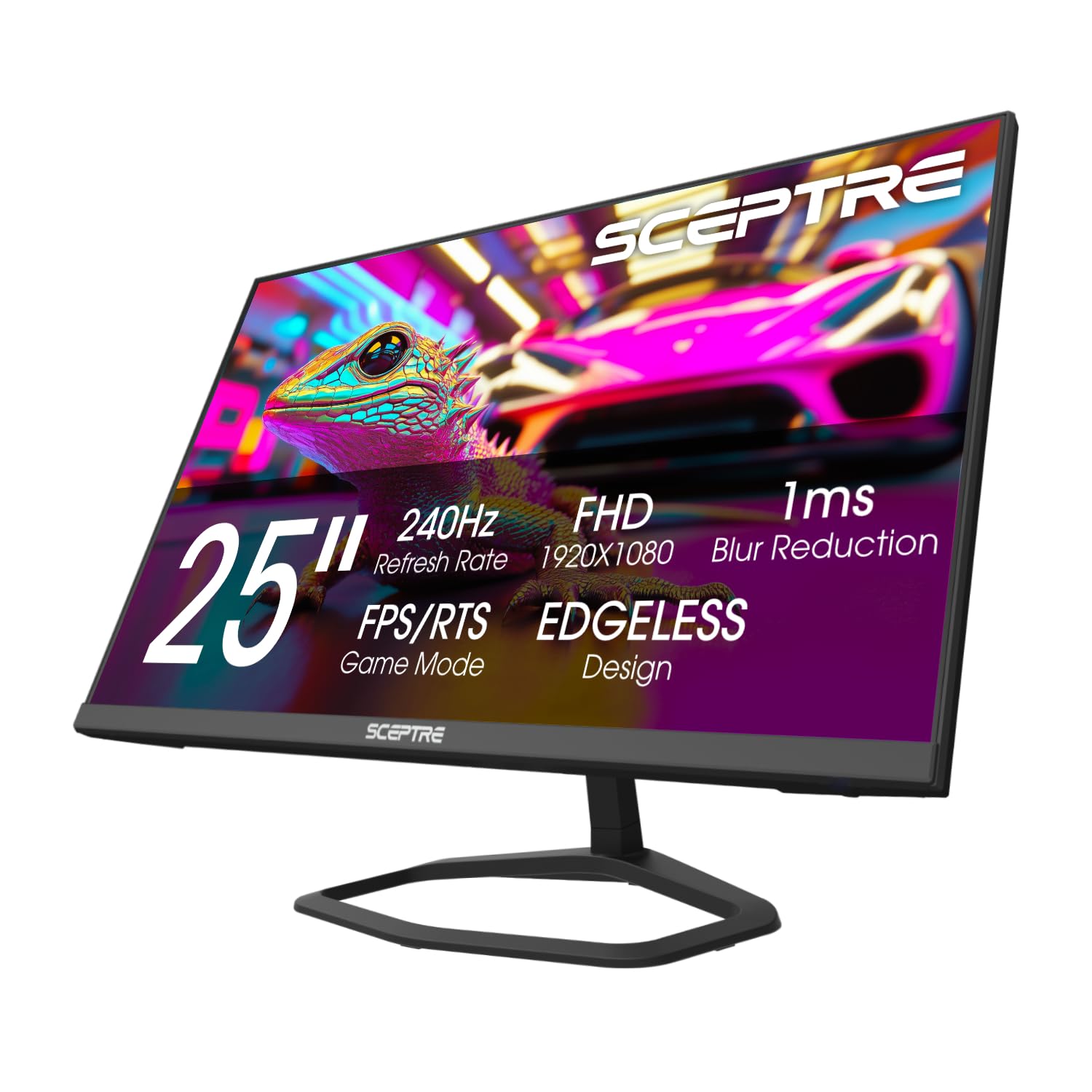 New Sceptre 24 5-inch Gaming Monitor 240Hz 1ms DisplayPort x2 HDMI x2 100 sRGB AMD FreeSync Premium Build-in