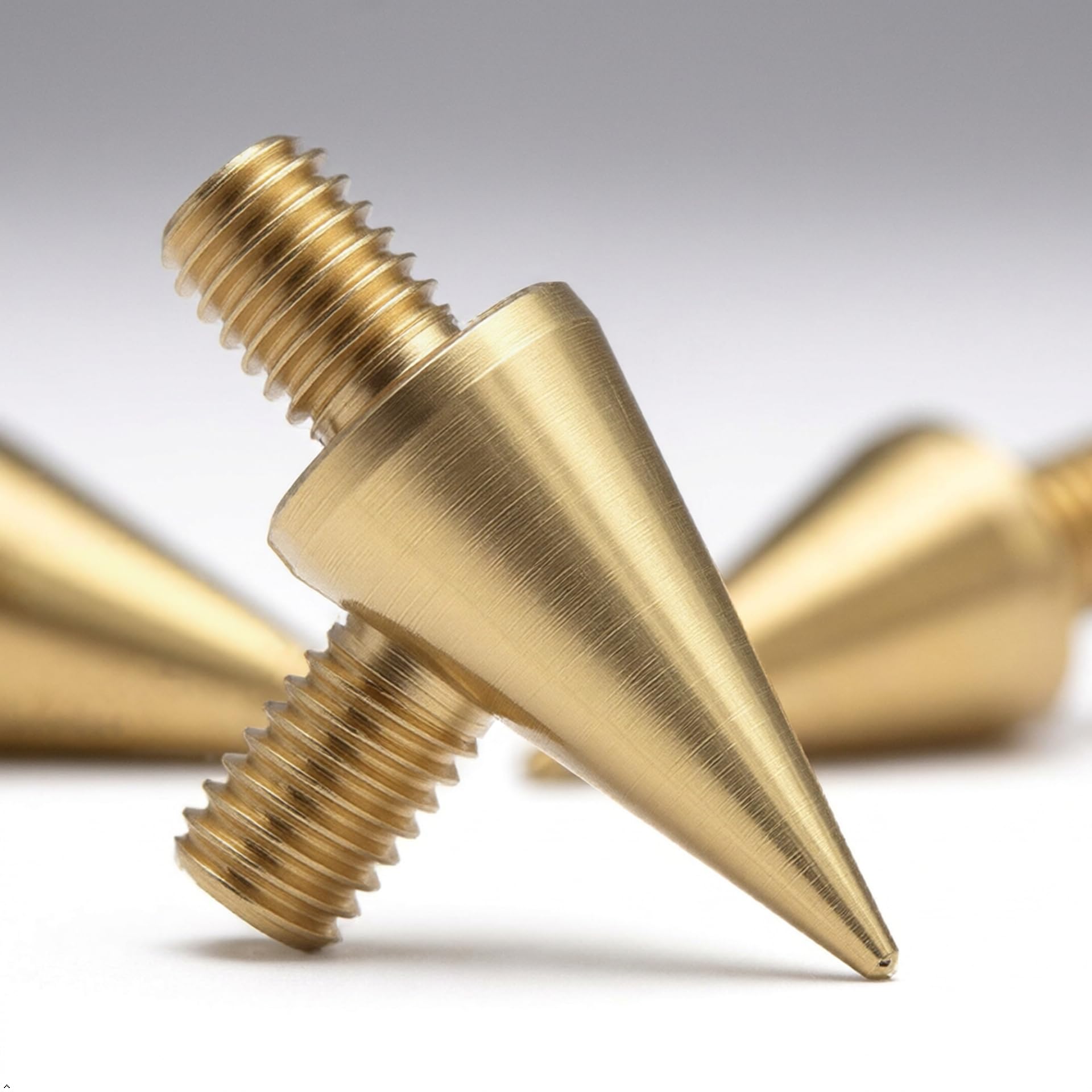 PrecisionGeek - M5 8mm dia Laiton Haut-Parleur Pointes de découplage/Cônes Lot de 4