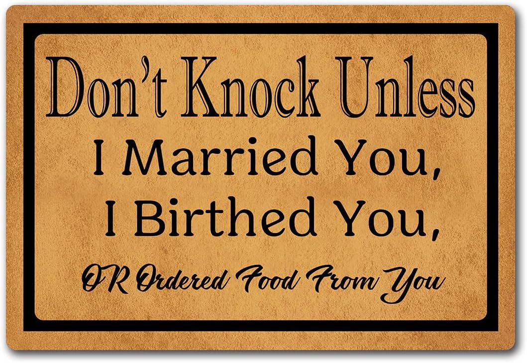 Funny Welcome Monogram Doormats for Entrance Way Indoor Como Chingas! Pero, pasale Personalized Kitchen Rugs and Mats with Anti-Slip Rubber Back Funny Novelty Gift Mat(23.7 X 15.9 in)