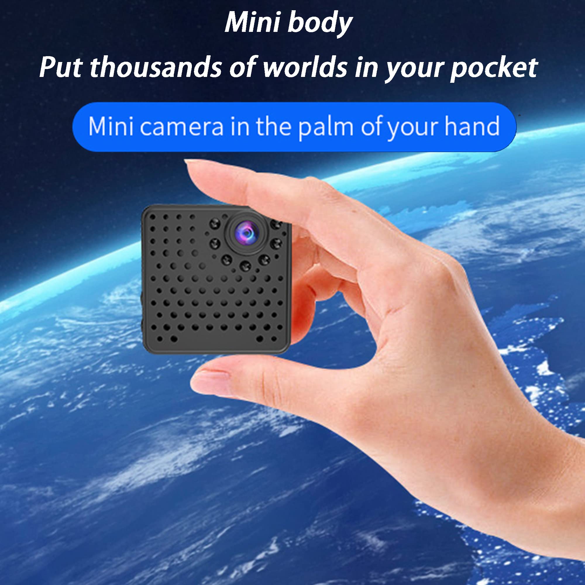 SDEQA Mini Caméra Espion 1080P WiFi Caméra De Sécurité Cachée Caméra Nounou avec Application/Détection De Mouvement/Vision Nocturne pour La Maison Et Le Bureau Surveillance De Voiture Intérieure
