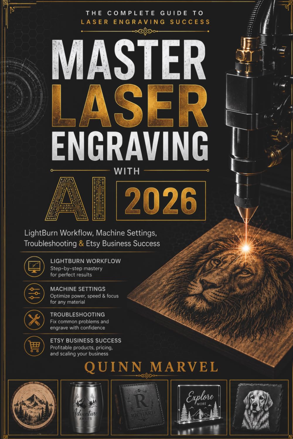 MASTER LASER ENGRAVING WITH AI 2026: LightBurn Workflow, Machine Settings, Troubleshooting & Etsy Business Success