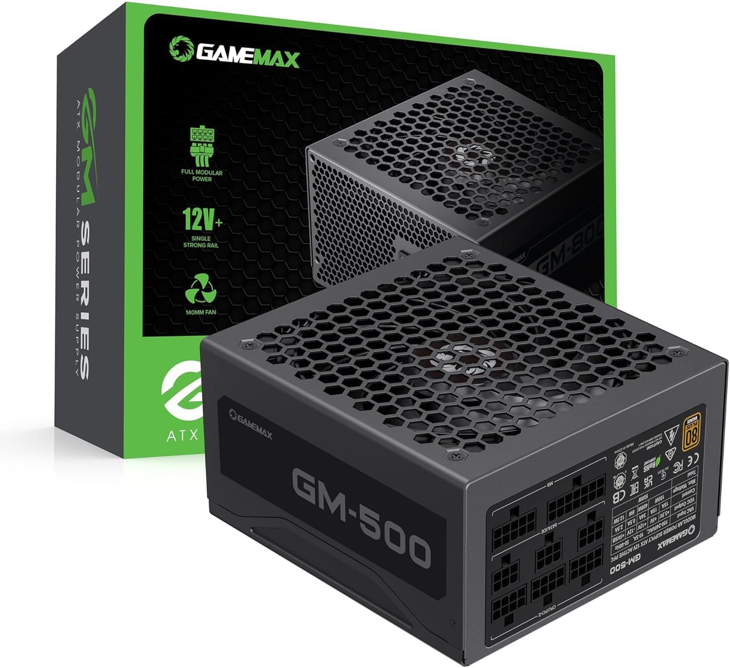 GAMEMAX GM Series 500W Semi-Modular ATX PSU