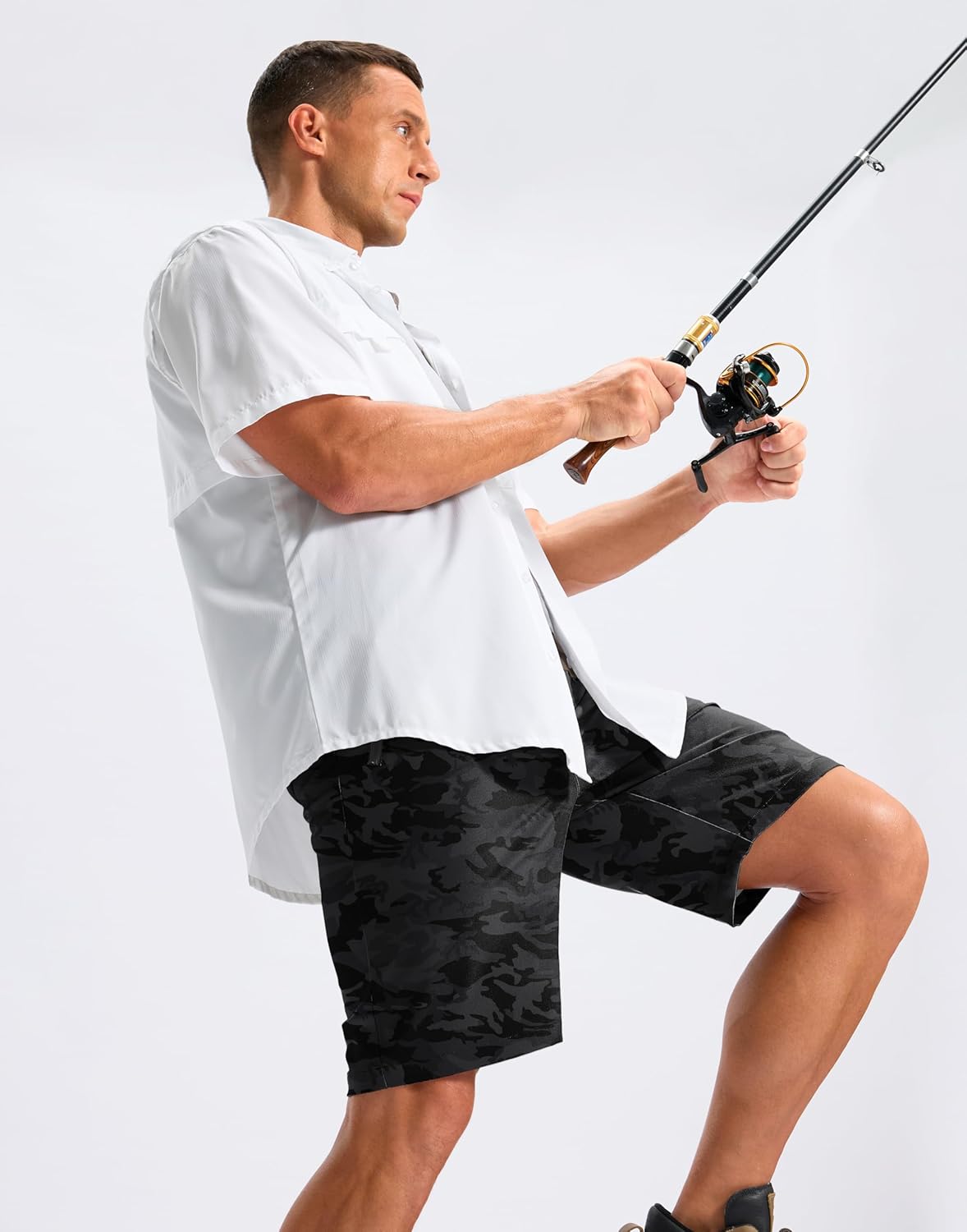 Pudolla Mens Hiking Shorts 5"/7"/9" Lightweight Quick Dry Casual Golf Shorts for Men Work Fishing with 3 Zipper Pockets - Image 3