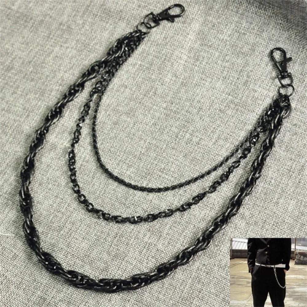 Rock Punk - Cadena de cintura para pantalones, llavero multifuncional, uso diario, accesorios de hip hop, para hombres y mujeres, estilo callejero, accesorios de moda, regalos de joyería — view 2