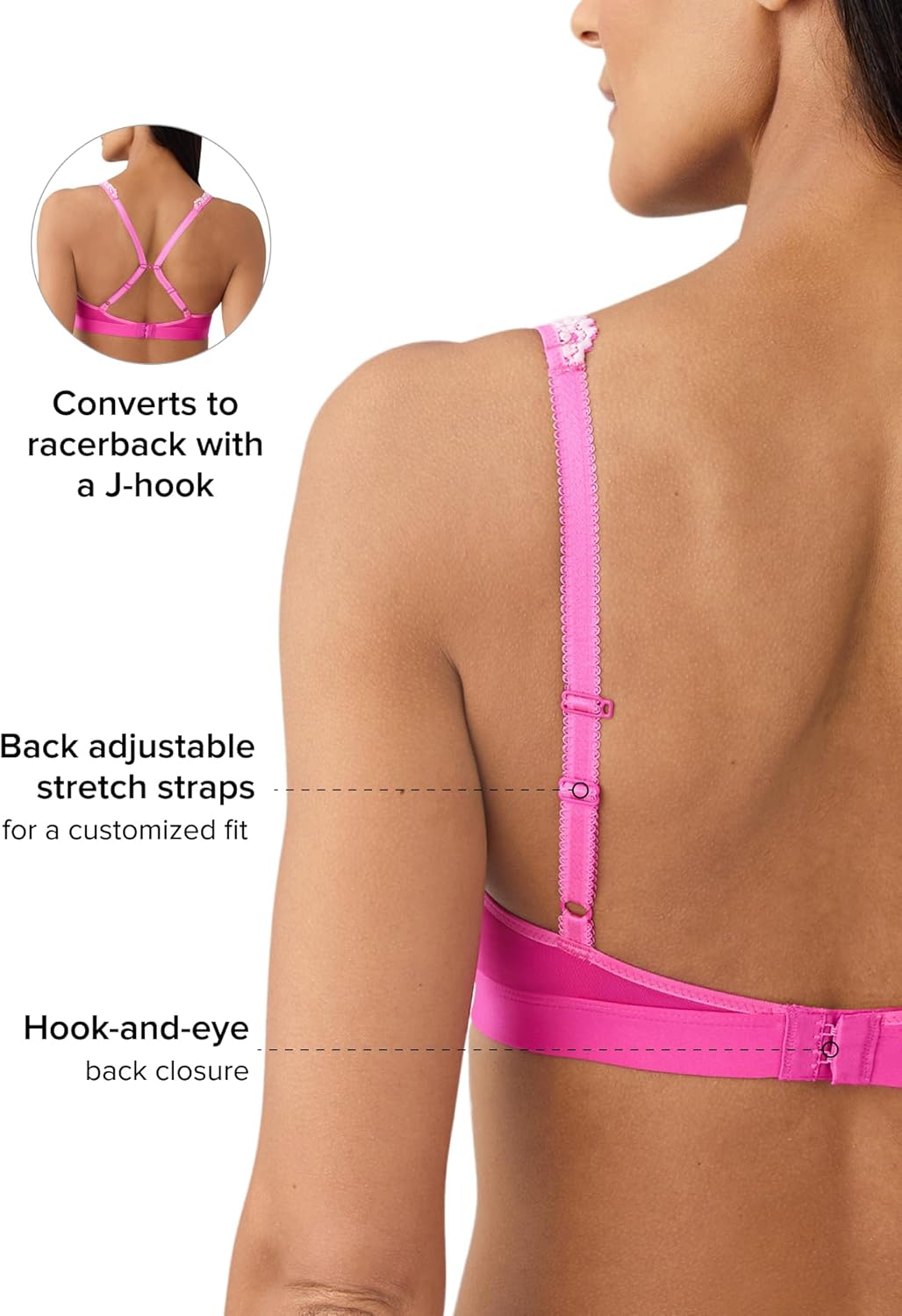 Wacoal Womens Embrace Lace Lightly Lined Wire Free Mid Coverage Bralette, 852191 - Image 5