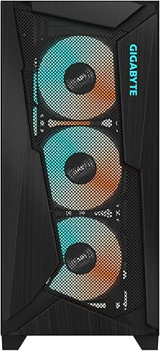 Miniatura 3 de GIGABYTE C301 Glass - Funda negra para juegos de PC de torre media, vidrio templado, USB tipo C, 4 ventiladores ARBG incluidos (GB-C301G)