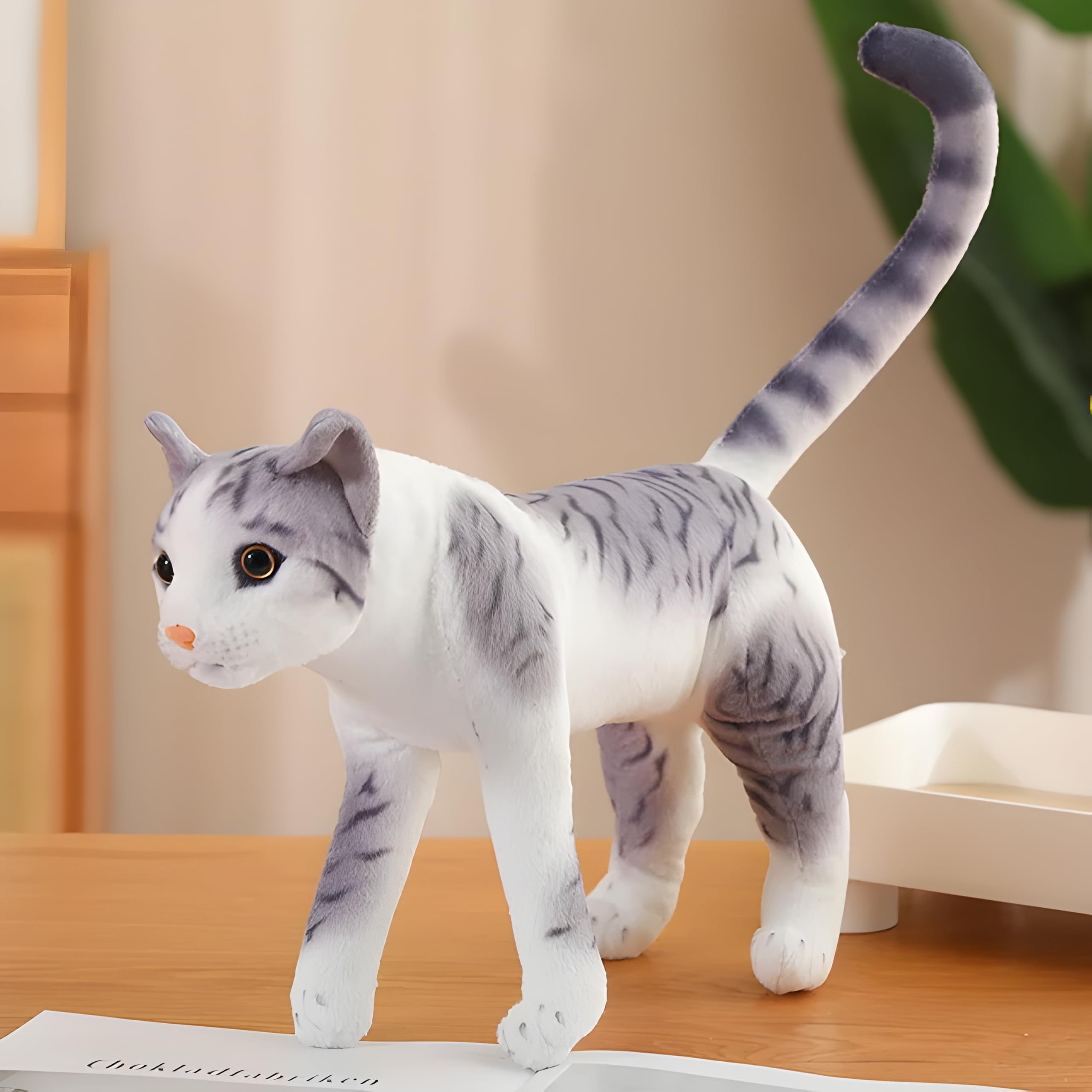 Tickles Standing Cat Soft Stuffed Plush Animal Toy for Kids Boys & Girls Birthday Gifts (Color: Grey Size: 35 cm) (B0CS9QTGJ1) Amazon Price History, Amazon Price Tracker