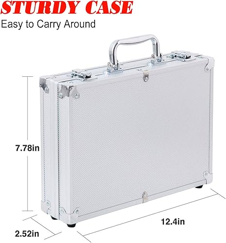 Miniatura 4 de Juego de fichas de póquer, juego de 200 piezas de póquer de lujo con estuche de viaje de aluminio, juego de fichas de casino para juego de póquer,