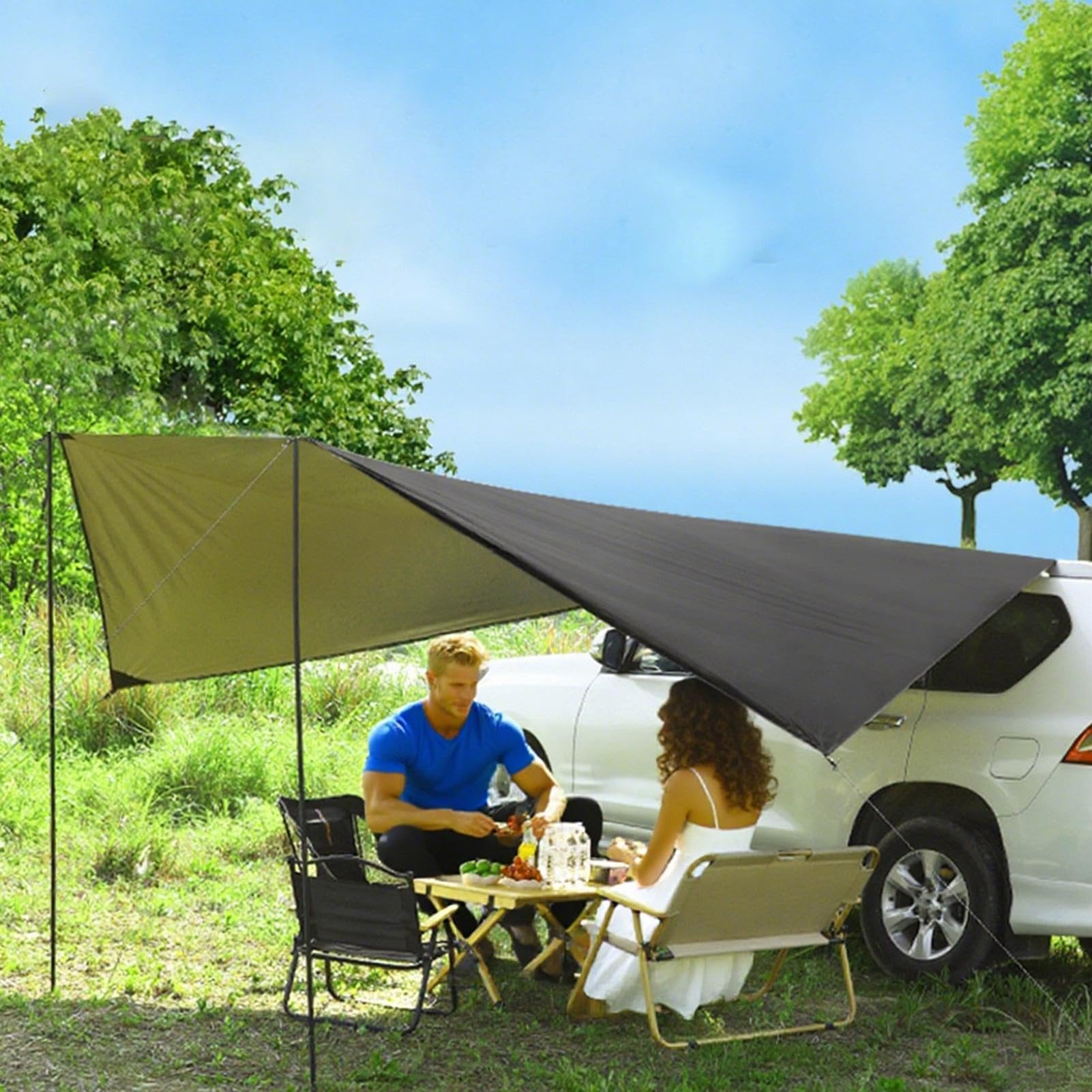 Auvent de Voiture Camping,Store Pare-d'extérieur | Tente arrière imperméable pour l'automobile - pour Les Véhicules Berlines Fourgons Camping-Cars Pêche Plage Autobus Automobiles Suvs Camions