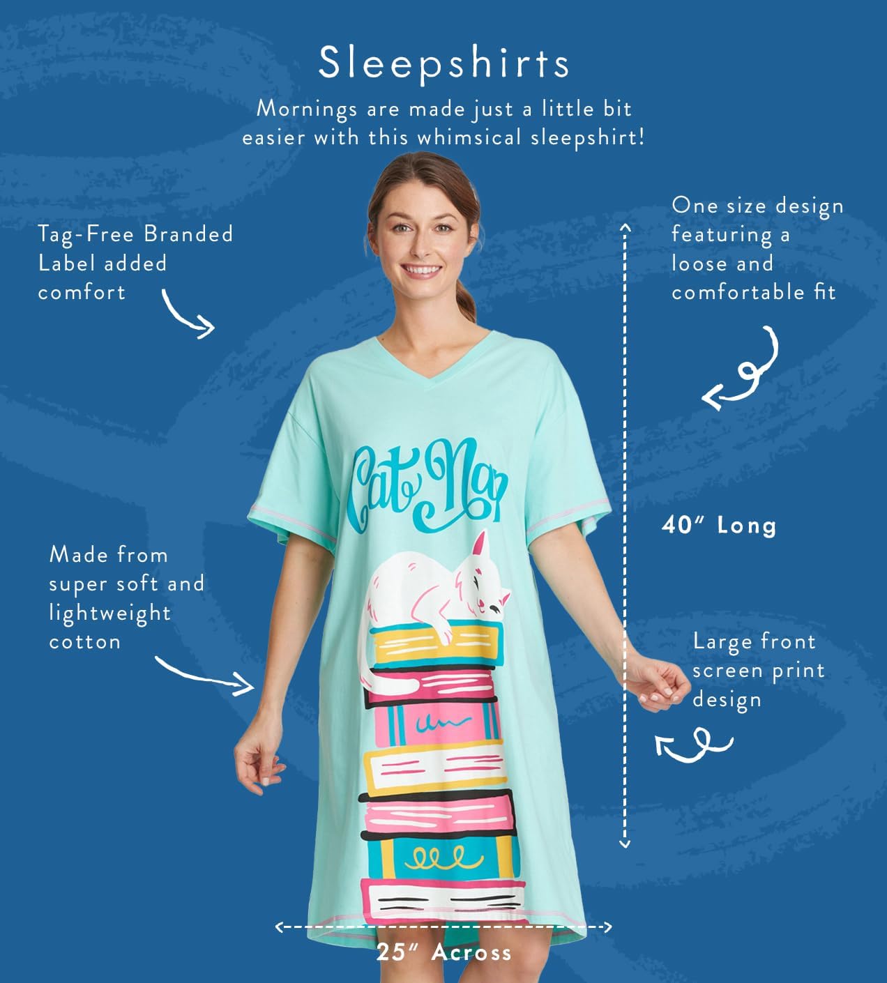 Little Blue House womens Nightshirt - Image 2