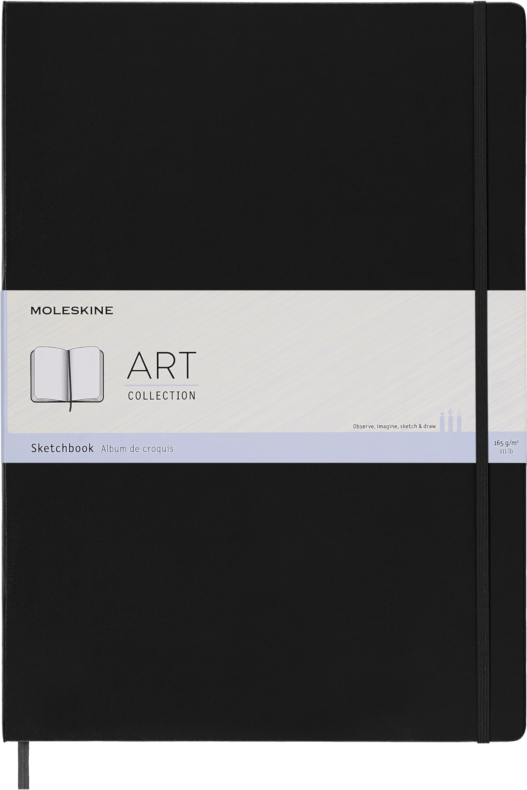 Moleskine Art Sketchbook, Hard Cover, A3 (11.75" x 16.5") Plain/Blank, Black, 96 Pages
