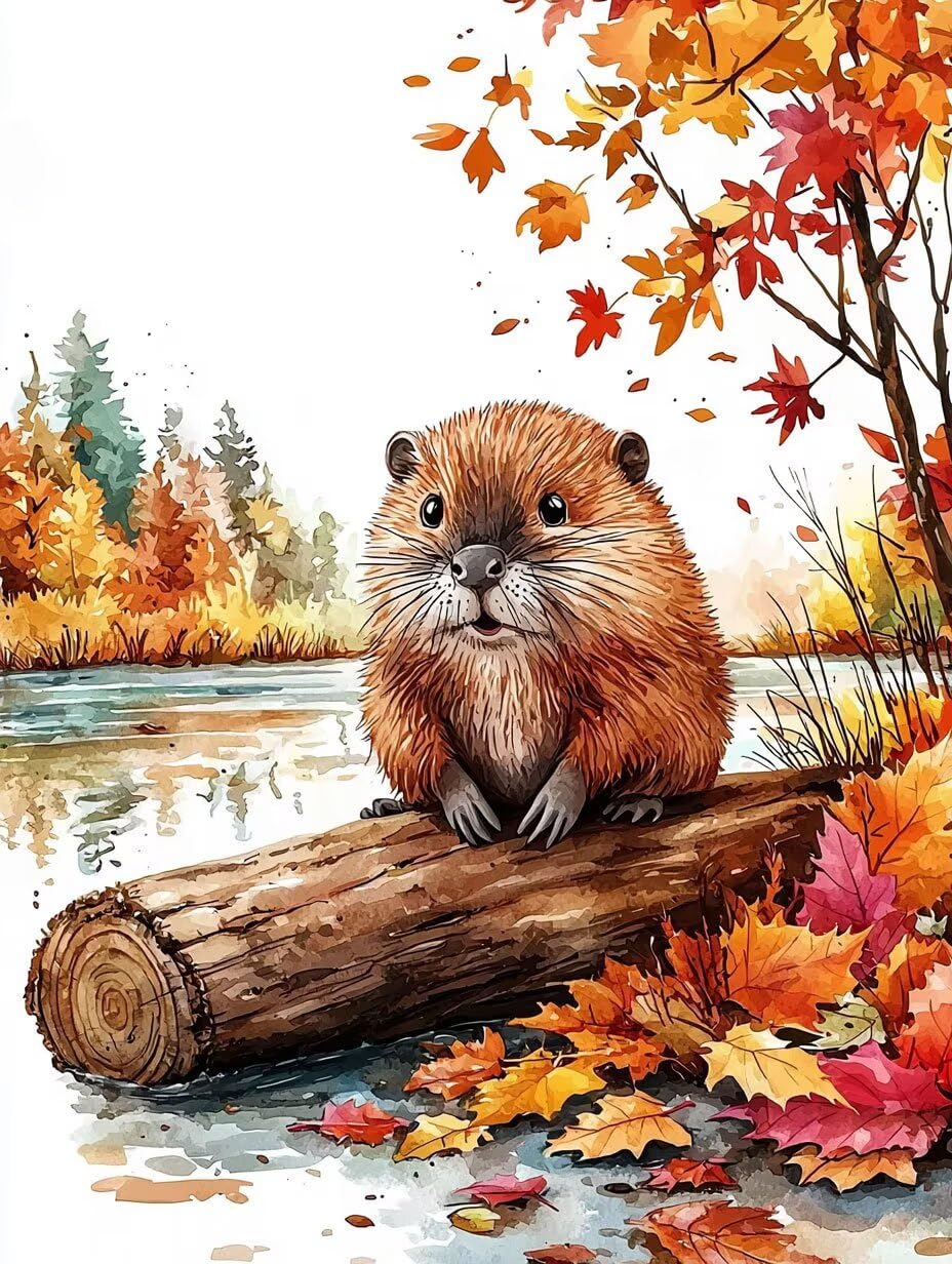 WEISHIWE Dipingere con i Numeri Adulti Castoro animale, 80x100cm s-175 | Paint by Numbers Kit con Pennelli e Acrilico Pigmento, Fai da te Olio La Pittura di Numeri Kit, Decora la Casa, senza Cornice