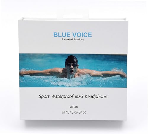 Miniatura 6 de Reproductor de MP3 impermeable Auriculares submarinos para natación, auriculares envolventes de 8 GB de memoria para natación, auriculares USB