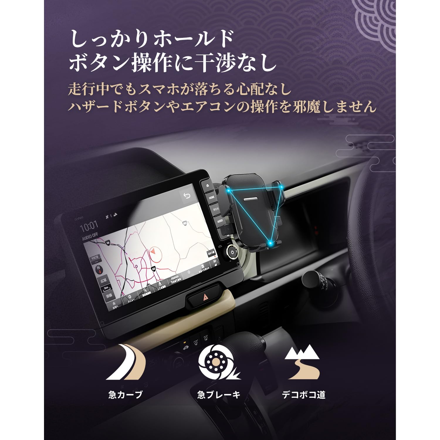 Amazon.co.jp: LUWU N-BOX JF5/6専用スマホホルダー 【オープントレイ