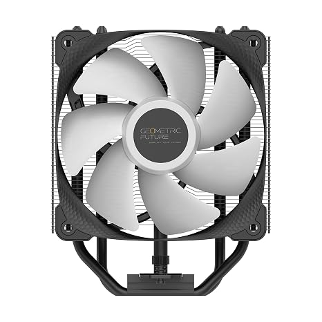 Geometric Future Tiger Prawn Air Cooler - 4 x anti-gravity copper nickel-plated heat pipes - Squama 2501 high-performance ARGB fan - Socket Support - Intel LGA 1200/115X/1700 - AMD AM3/AM3+/AM4/AM5