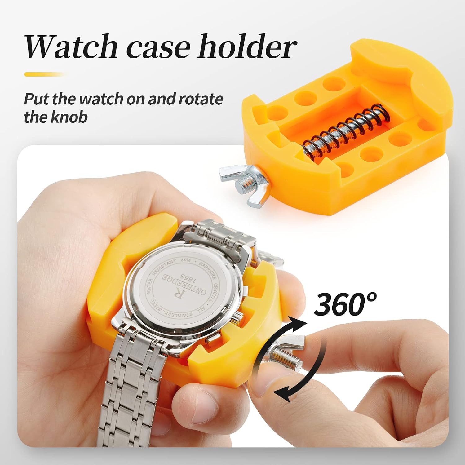 Watch Battery Replacement Tool Kit, Eventronic Watch Repair Kit with Watch Band Tool Kit, Stainless Steel Watch Back Remover Tool, Including 2 in 1 Spring Bar Tool, Watch Case Holder, Tweezers