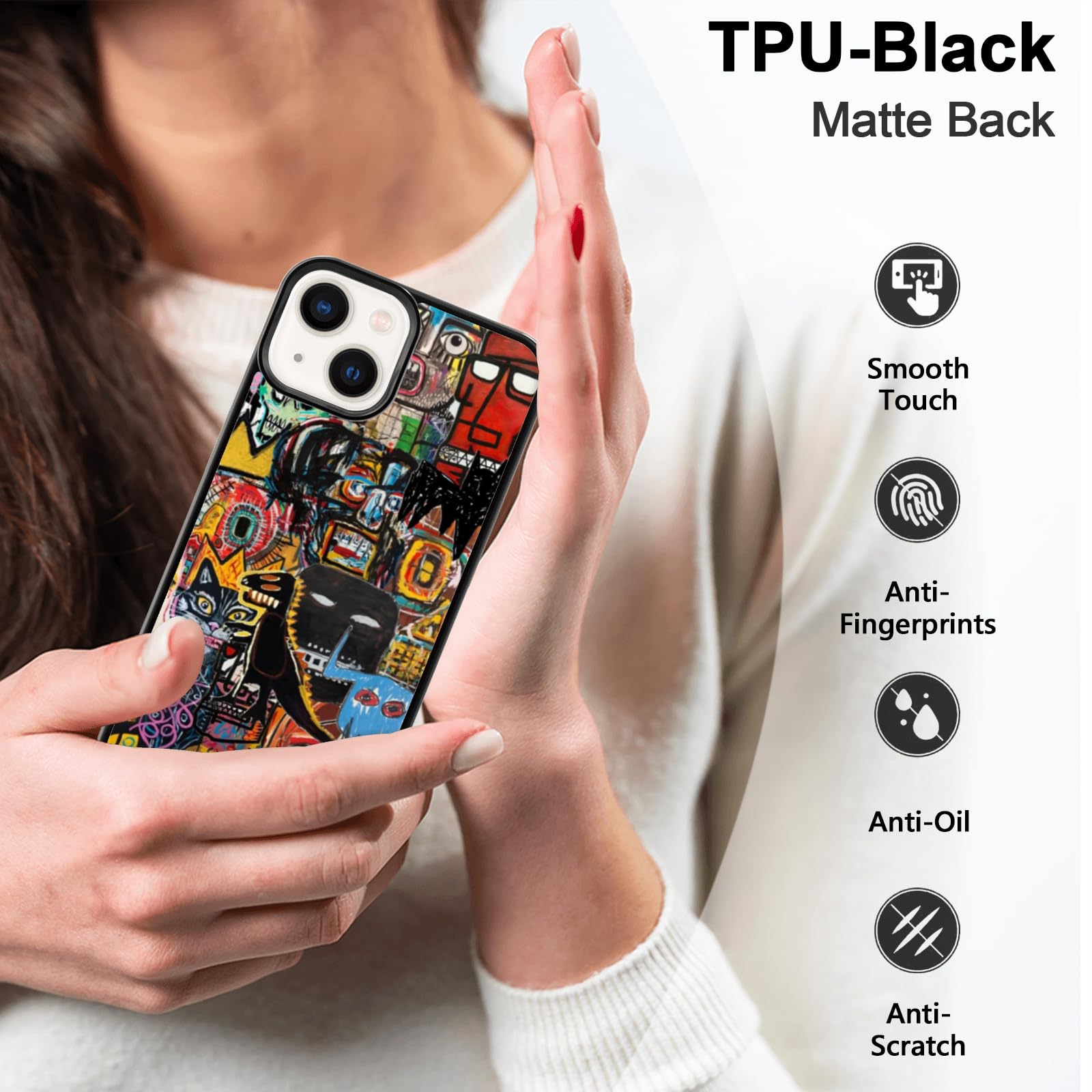 Amazon.com: MMYAJT Basquiat Phone Case Fit for iPhone 16 15 14 13